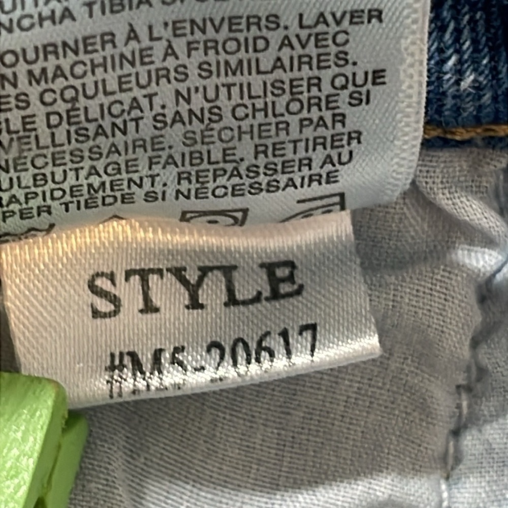 SIMPLE SOCIETY Paperbag Waist High-Waisted Button Fly Raw Hem Blue Denim Jeans 9 - Picture 9 of 10